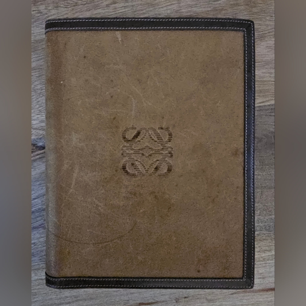 LOEWE Vintage Leather Notebook with Logo